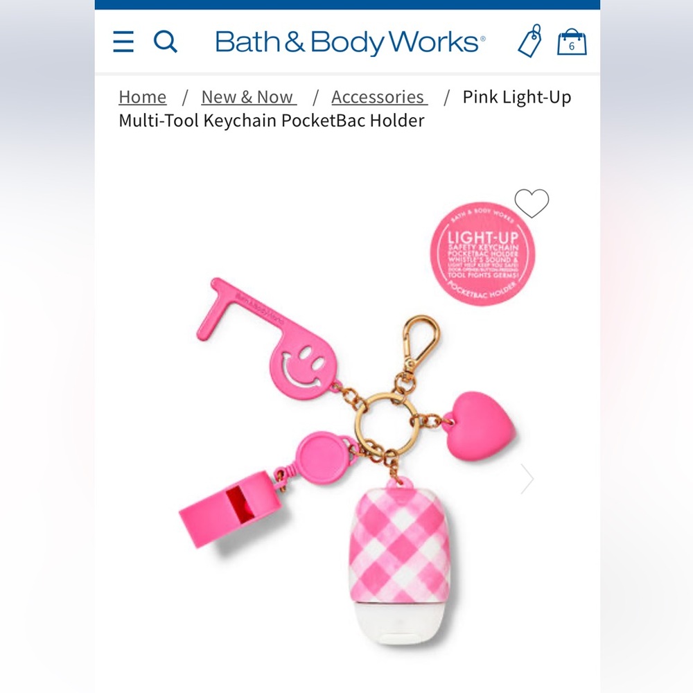 Bath & Body Works Pink and White Key Card Holders